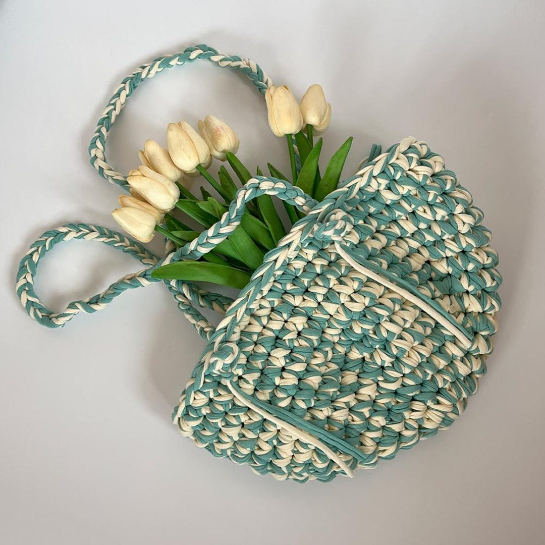 Half Moon Crochet Bag Pattern PDF, Braided Shoulder Purse Tutorial, DIY ...
