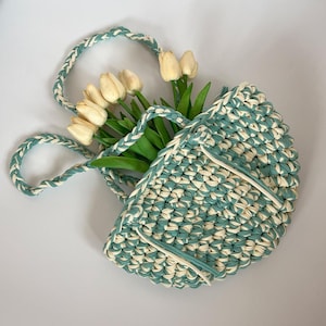 Crochet Market Bag Pattern: Easy DIY T-Shirt Yarn Tote (PDF Download)