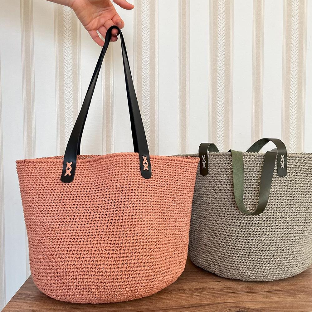 簡単なかぎ針編みトートバッグのパターン - Etsy 日本