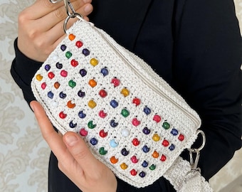 Beaded Crochet Bum Bag Pattern: DIY Waist Bag Tutorial (Digital Download)