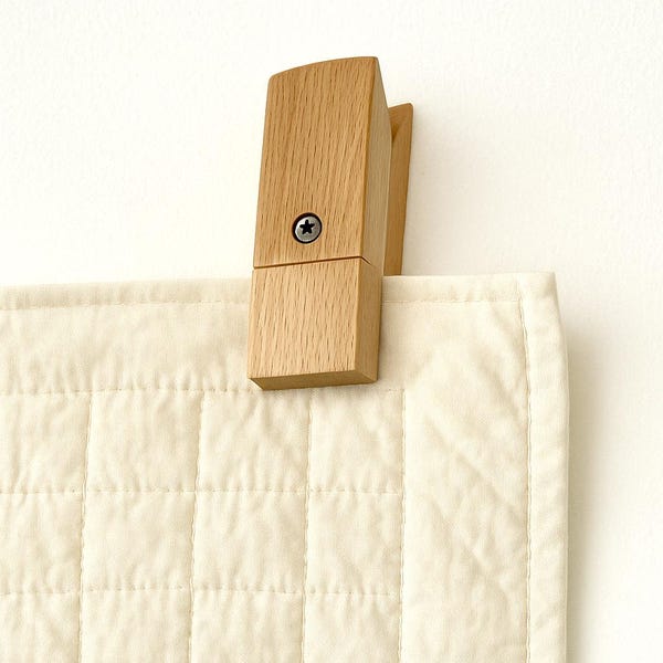 Beech Wood Quilt Hangers, Blanket Rug Tapestry Wall Display (Set of 2)
