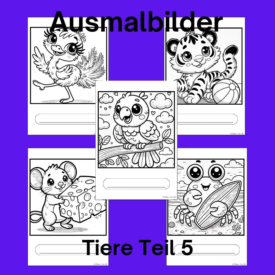 Animals Part 5 Coloring Pages to Print Yourself - Etsy