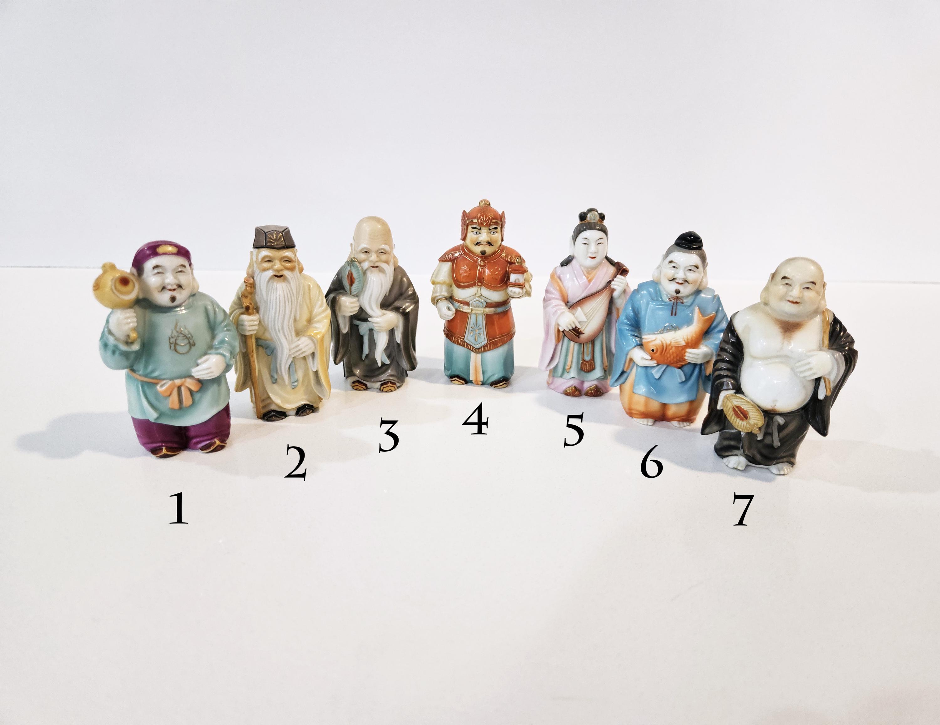 Seven Lucky Gods 七福神 雅俊 骨董 置物 Figurine Seven Lucky Gods 七福神 雅俊 骨董 置物 Figurine Japanese