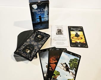 Baraja de tarot de los gatos negros: cartas del tarot con guía
