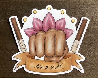 DnD Monk Class Sticker