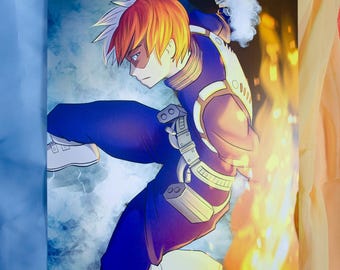 Todoroki My Hero Academia Print 11x17 or 5x7