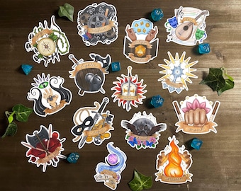 DnD Character Class Sticker Set