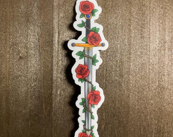 Sword and Roses Sticker