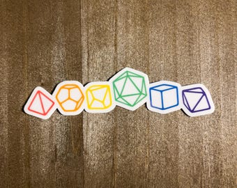 Rainbow Dice Sticker