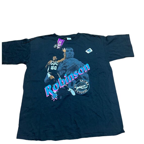 David Robinson San Antonio Spurs Salem NBA T-shirt Black USA David Robinson San Antonio Spurs Salem NBA T-shirt Black USA