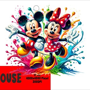 Mouse 5 PNG Mouse Splash and Watercolor Png Mouse Transparent PNG file for Sublimation