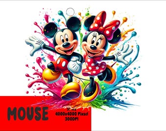 Mouse 5 PNG Mouse Splash and Watercolor Png Mouse Transparent PNG file for Sublimation
