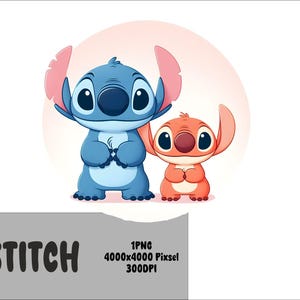 Stitch 1 PNG  Stitch Splash and Watercolor Png Stitch Transparent PNG file for Sublimation