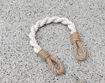 Fermatende in corda bianca e iuta – Fermatende Boho naturale