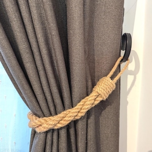 Curtain TieBack - Handmade curtain holder made of three jute ropes - eco-decor for your interior