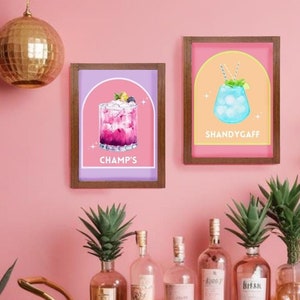 Penn State Wall Art - barposters, muurkunst voor college, Penn State-thema drankjeposters, kunst aan de muur voor barwagen, (digitale set van 4)