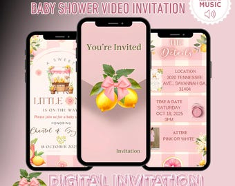Custom Baby Shower Digital Invitation | Personalized Theme & Colors | Made-to-Order Video or Image Invite