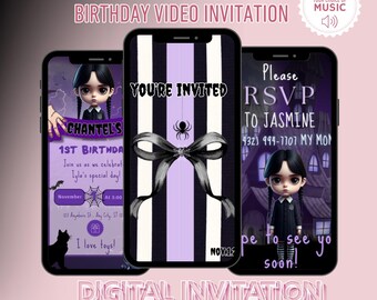 Custom Birthday Digital Invitation | Personalized Theme & Colors | Made-to-Order Video or Image Invite