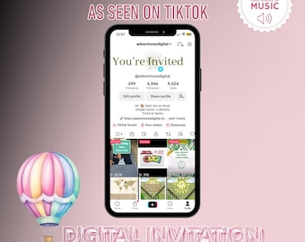 Custom Digital Invitation | Viral TikTok Design, Video or Photo Invite (Digital Download)