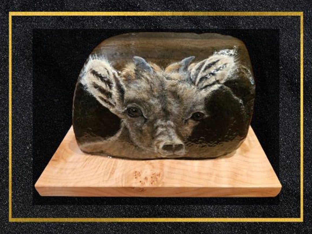 Young Big Horn Sheep Art Rock - Etsy