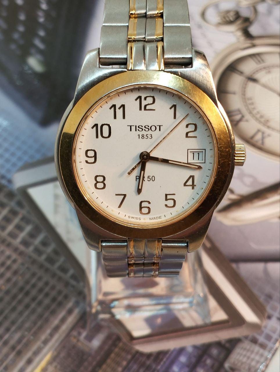 腕時計　TISSOT ティソ　PR50 TISSOT - ティソ TISSOT PR50 クロノグラフ ジャンクの通販 by
