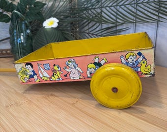 Vintage J. Chein & Co. Rare Tin Litho Toy Wagon