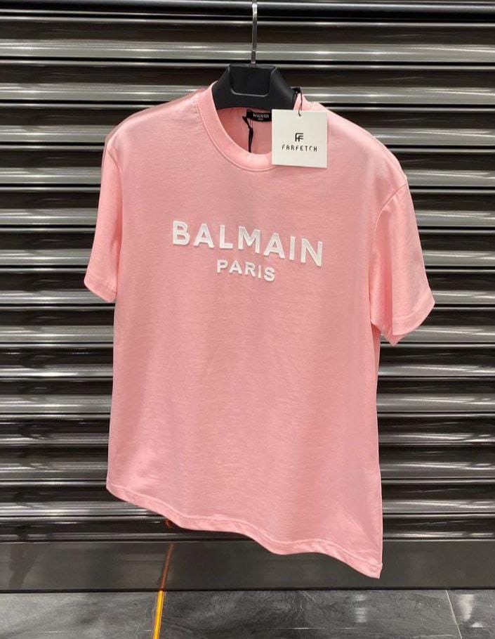 vintage balmain Pink  cotton tee size S