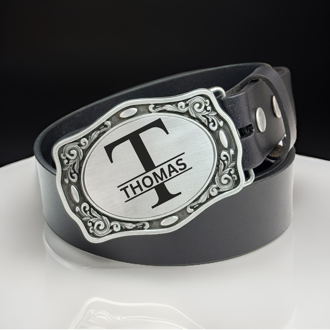 Custom Buckle Personalized Western Belt Buckle Engraved Groomsman ...