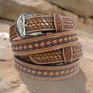 【2plan】bohemian studded long leather belt TYATVS Studded Belt Chunky Belt for Women Boho Belt Thick