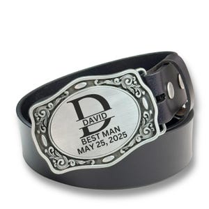 Personalized Western Belt Buckle Engraved Groomsman Cowboy Cowgirl Custom Buckle Fathers Day Gift For Him Men&#39;s Belt Accessories