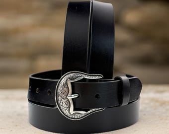 ASOS DESIGN - Cintura in pelle sintetica nera con fibbia minimal stile