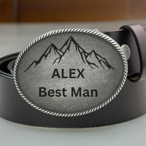 Personalized Western Belt Buckle Engraved Groomsman Cowboy Cowgirl Custom Buckle Fathers Day Gift For Him Men&#39;s Belt Accessories