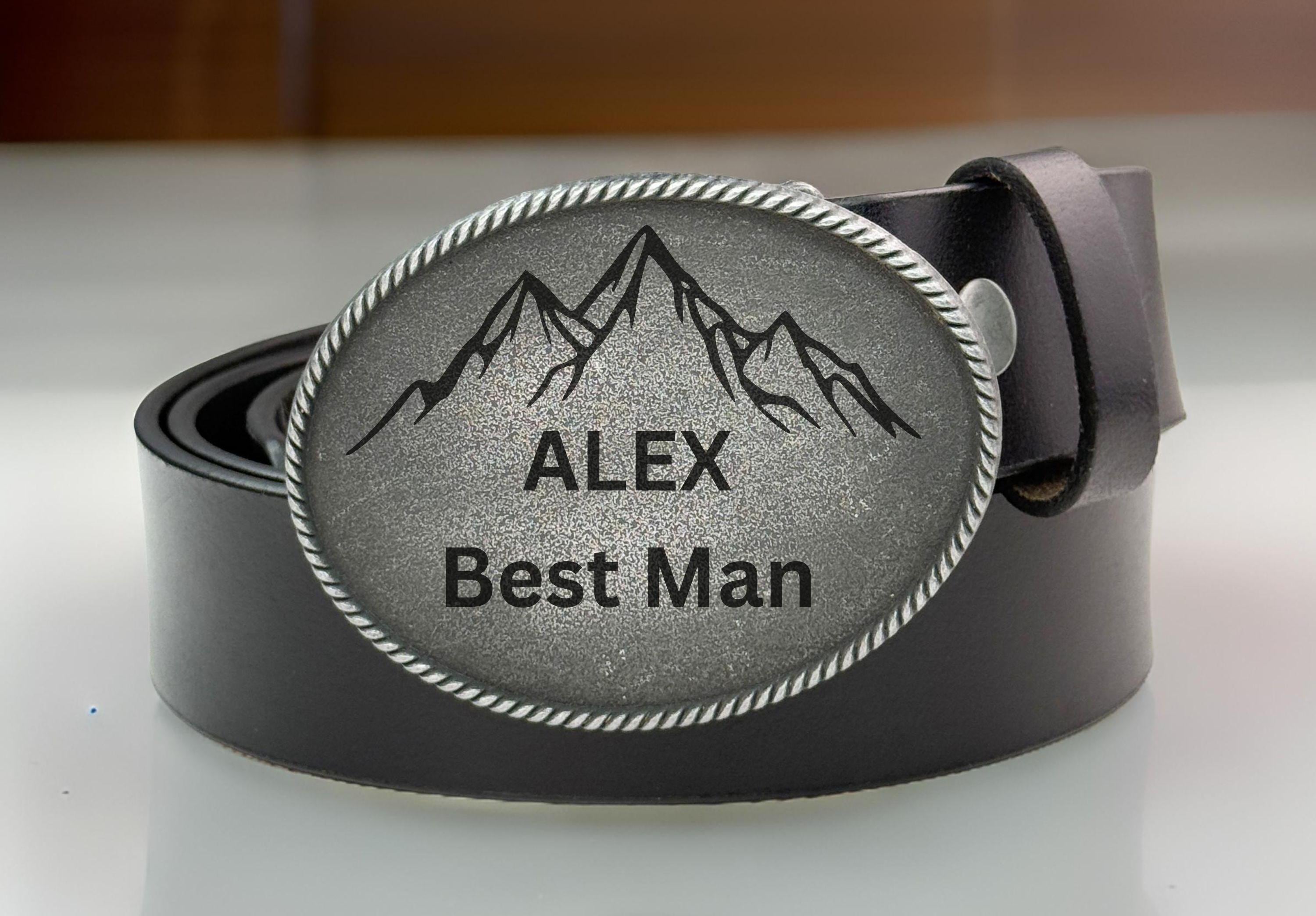 Personalized Western Belt Buckle Engraved Groomsman Cowboy Cowgirl ...