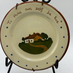 Torquay Devon Motto Ware Plate Dartmouth pottery