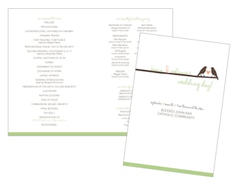 shabby chic wedding program custom diy printable file etsy