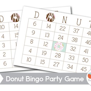 Donut Bingo Party Game Printable