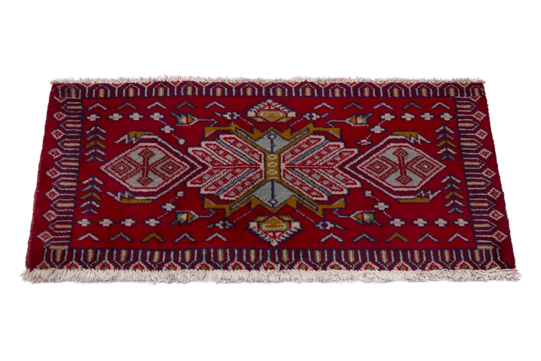 3x2 Rug, Mini Rug, Entryway Rug, Turkish Rug, Anatolian Rug, Red Rug ...
