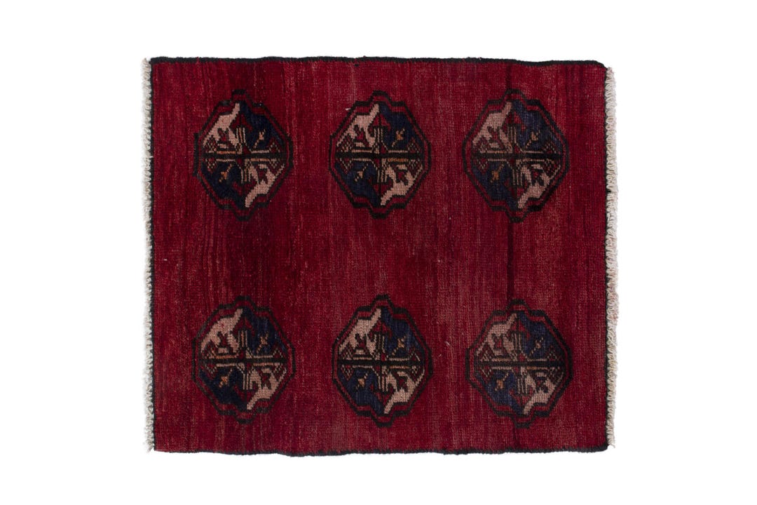 2x2 Rug, Mini Rug, Entryway Rug, Turkish Rug, Bloch Rug, Red Rug, Small ...