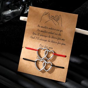 Heart Couple Bracelet For Valentine Day Gift, valentines day, gift for her, heart bracelet, gift for him