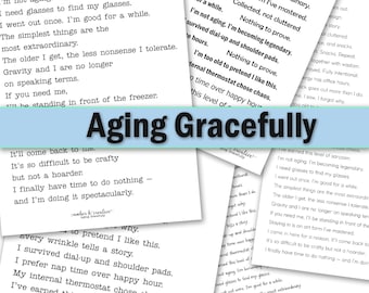 Aging Gracefully Printable Art Journal Quotes | Junk Journal Supplies