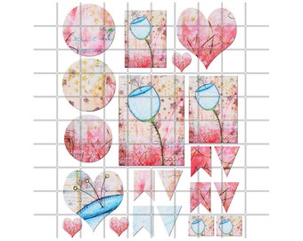 Mixed Media Flower Printables for Art Journaling & Paper Crafts