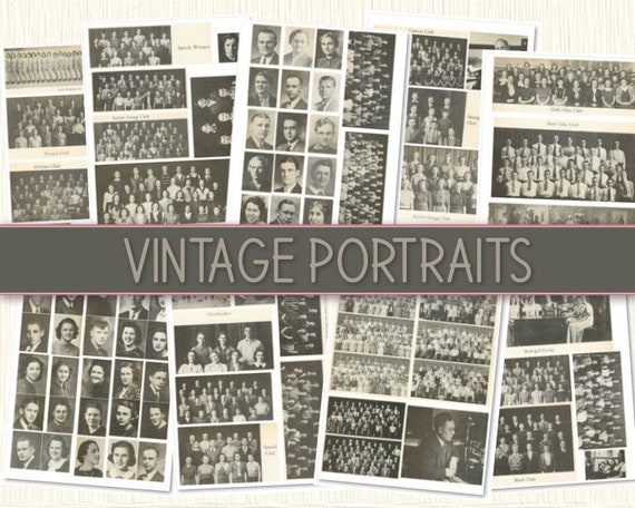 1939 Vintage Portraits Journal Printable
