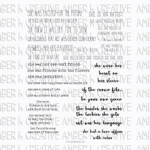 She Sentiments → Art Journal Printables