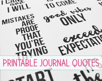 Big & Bold Sentiments | Printable Journal Quotes