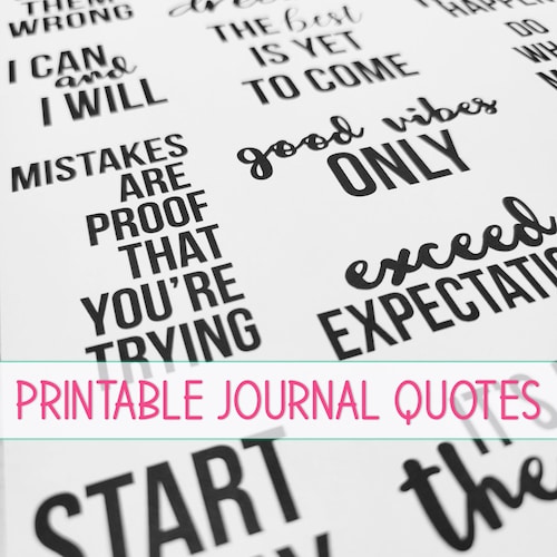 Big &amp; Bold Sentiments Printable Journal Quotes - Etsy