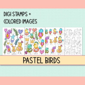 Pastel Birds Art Journal Printables