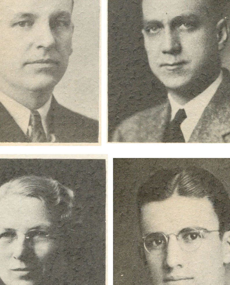 Op de afbeelding: Zwart-wit portretfoto's van vier mensen. De foto's zijn gerangschikt in een raster van twee rijen en twee kolommen.