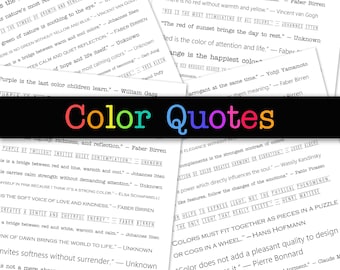 Color Quotes Printable | Art Journal Ephemera (8.5x11in Digital Download)