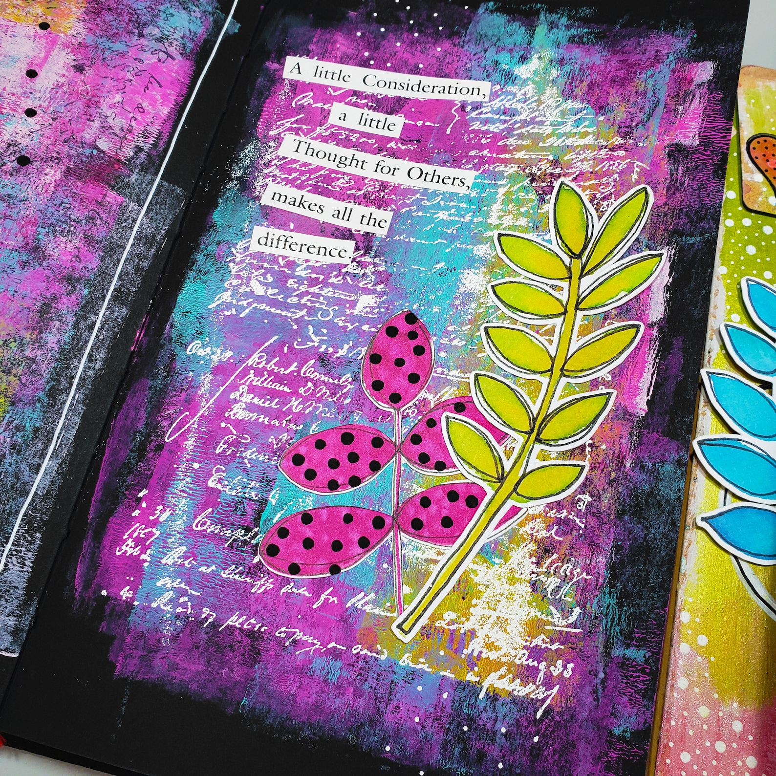 Sketchy Leaves Art Journal Printable Clip Art Etsy