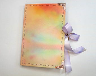 J56 Mixed Media Junk Journal: Hand-Dyed Fabric Cover 96 Pages